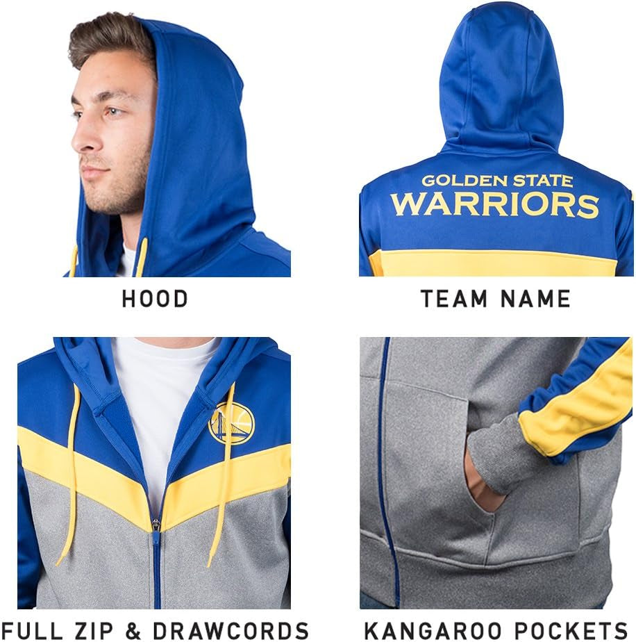 NBA Men'S Soft Fleece Full Zip Jacket Hoodie